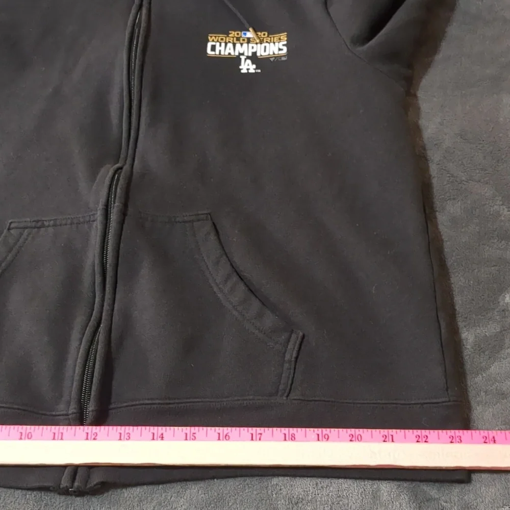 Men’s Black Dodgers World Series 2020 full zipp Hoodie size XL - Picture 7 of 9